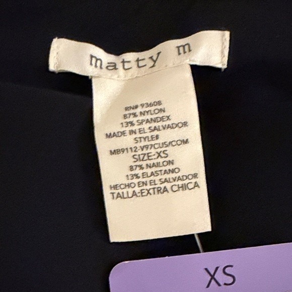 Matty M Black Leggings XS Nylon Spandex The Live In Legging Style MB9112 - Picture 2 of 5